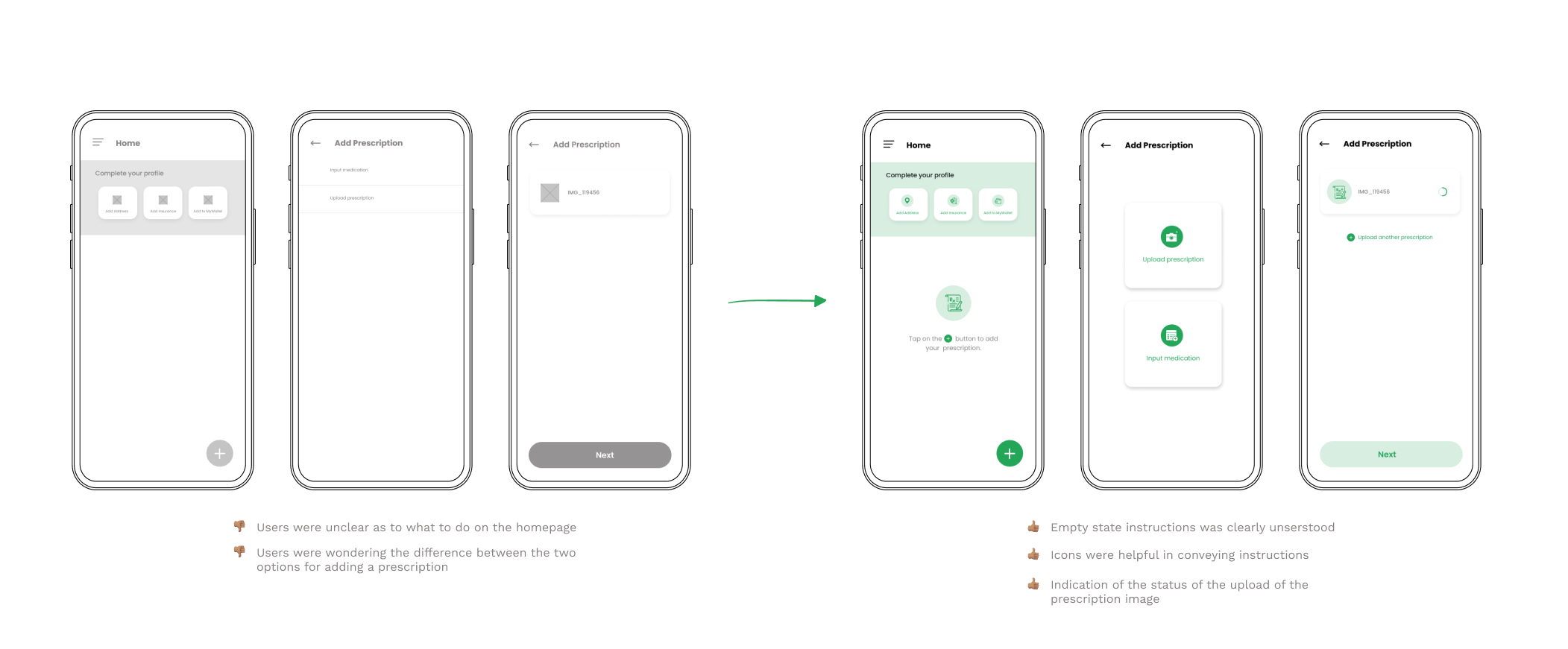 Iterations of home screen