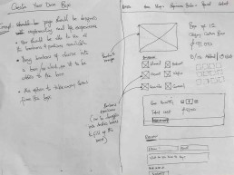 Sketch of 'create your box' concept